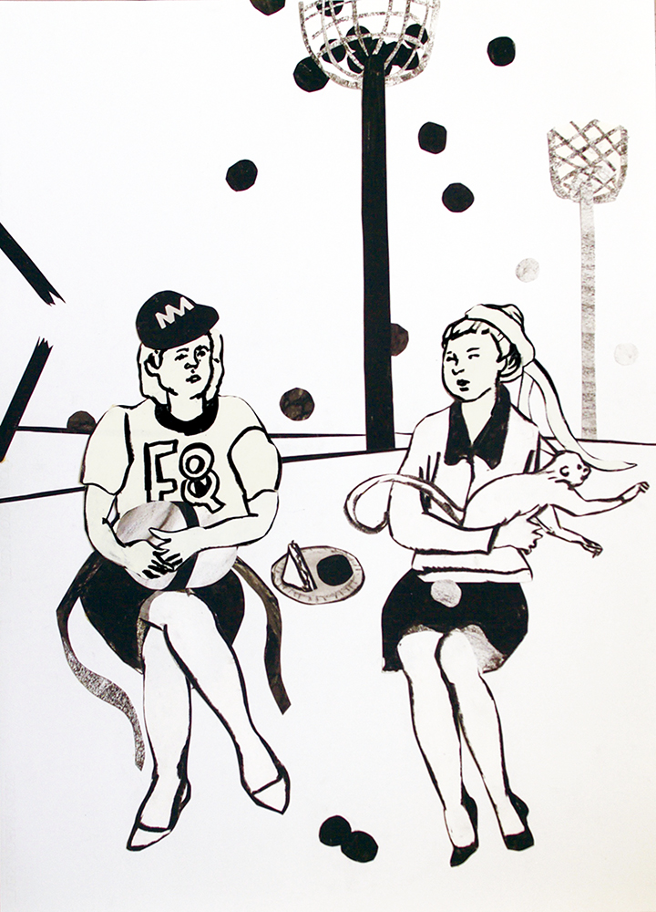 青い旗、白い猿、黄色のプログラムとありきたりのルール（木曜日の運動会） Blue flag, white monkey, yellow program and the common rules （athletic meet in　Thuturday）