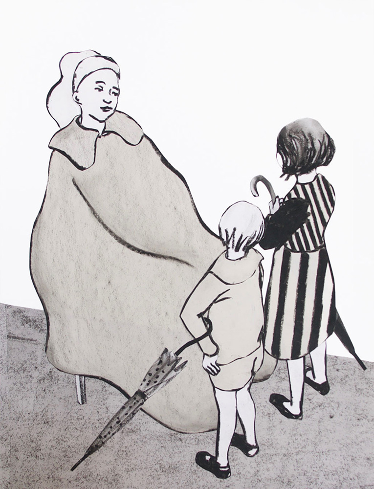 言葉は頭の上でくるくると回り続けた Words were spinning around above her head